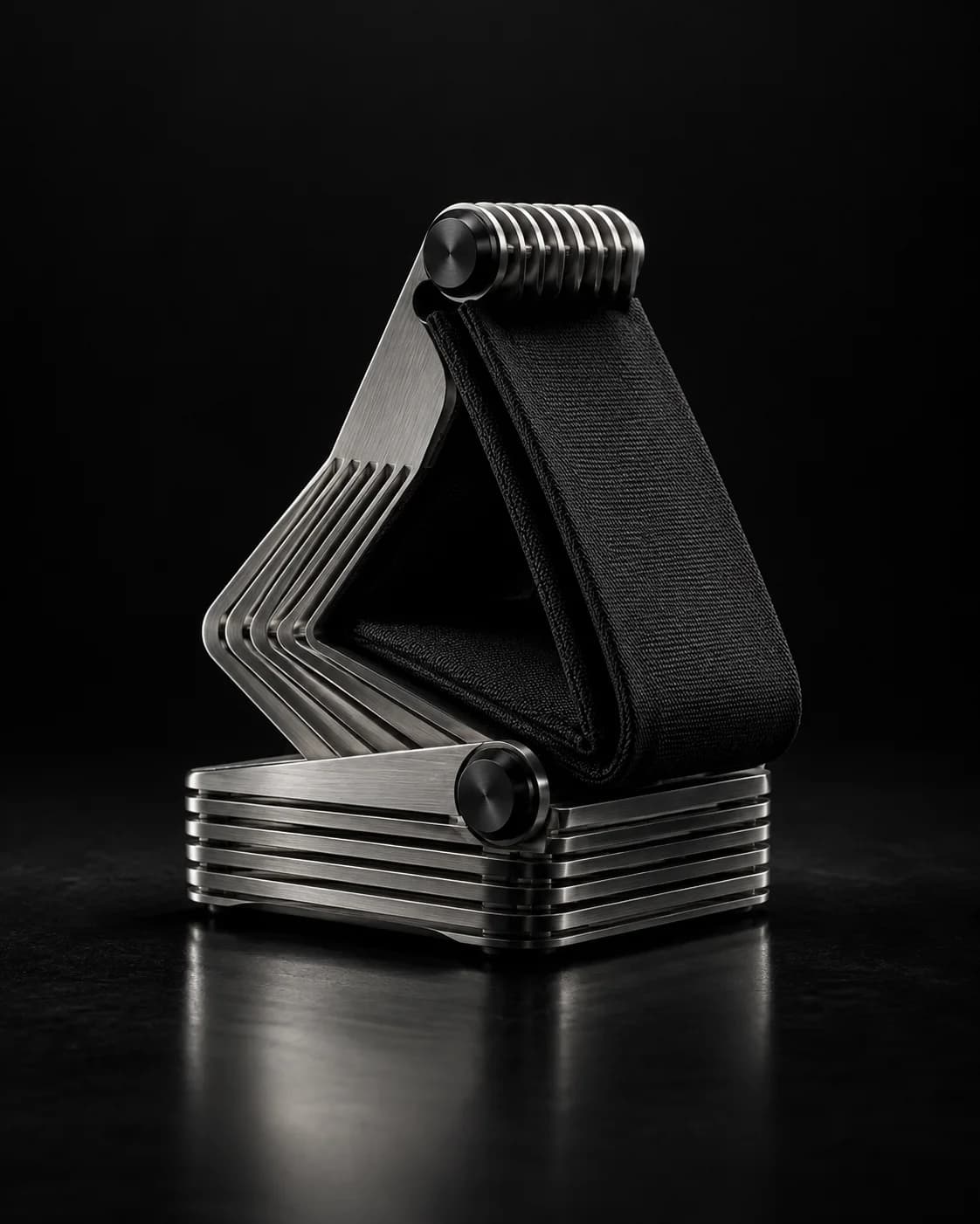 Articulated textile and steel object